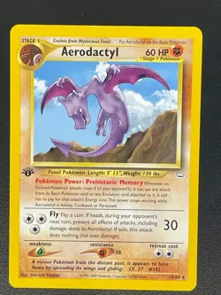 Aerodactyl 15/64 1st Edition Neo Revelation Englisch Exc Pokemon - Image 1