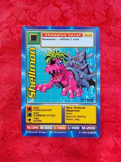 Bandai Digimon Trading Card Series 1 Shellmon Bo-09 1st Edition - Image 1