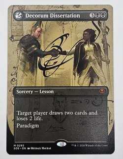 Wizards Magic The Gathering Decorum Dissertation Sorcery Lesson SOS Black 0292 - Image 1