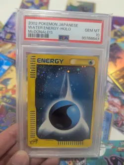 Pokemon Water Energy PSA 10 Holo McDonalds Japanese 2002 Card Low Pop - Image 1