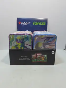 Magic Gathering Teenage Mutant Ninja Turtles Mini Tin Set Of 10 + Display (A3) - Image 1