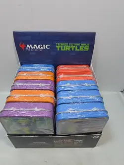Magic Gathering Teenage Mutant Ninja Turtles Mini Tin Set Of 10 + Display (A3) - Image 2