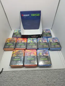 Magic Gathering Teenage Mutant Ninja Turtles Mini Tin Set Of 10 + Display (A3) - Image 3