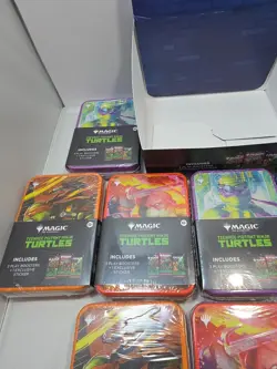 Magic Gathering Teenage Mutant Ninja Turtles Mini Tin Set Of 10 + Display (A3) - Image 4