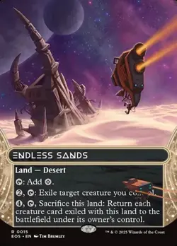 1x Endless Sands (#15) - Extended Art NM Eng MTG - Edge of Eternities - Image 1