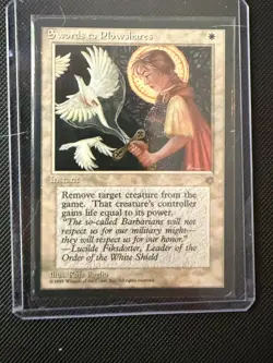 Magic the Gathering Swords to Plowshares 4th Edition LP White Instant MTG - Image 2