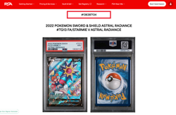 2022 Pokemon SWSH Astral Radiance #TG13 FA/ Starmie V Misty PSA 9 MINT - Image 4