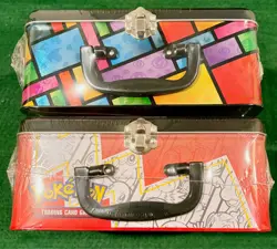 NEW Pokemon TCG Pikachu Celebrations & Eevee Treasure Chest Lunchbox Tin Lot (2) - Image 3
