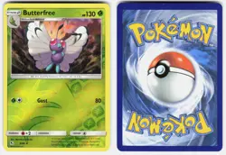 Butterfree 3/68 Rare Hidden Fates Pokemon Reverse Holo Lightly Played - Image 1