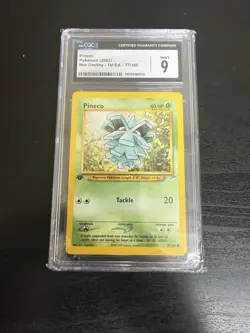 Pineco CGC 9 Pokemon Neo Destiny 1st Edition 77/105 2002 Common Regular - Image 1