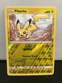 Pikachu 40/147 Pokemon Burning Shadows Reverse Holo Common - Image 1