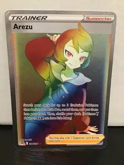 Arezu 204/196 Full Art Secret Rare Rainbow Holo Pokemon Lost Origin - Image 1
