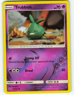 Trubbish - Reverse Holo - 50/145 Guardians Rising - Pokemon TCG - 2017 - Image 1