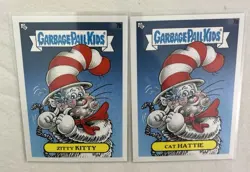 2 Card Lot Garbage Pail Kids Zitty Kitty Cat Hattie 7a,b Book Worms - Image 5