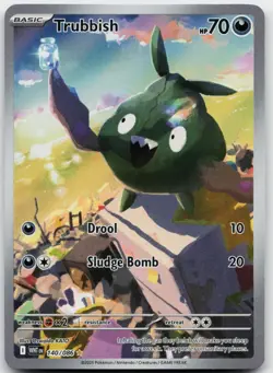 Trubbish 140/086 Illustration Rare White Flare Pokemon Near Mint - Image 1
