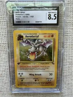 Pokemon Aerodactyl Holo 1st Edition Fossil CGC 8.5 - Image 1