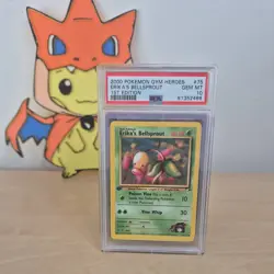 Pokemon PSA 10 Erika’s Bellsprout 1st Edition Gym Heroes 75/132 POP70 - Image 1