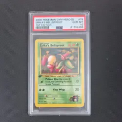 Pokemon PSA 10 Erika’s Bellsprout 1st Edition Gym Heroes 75/132 POP70 - Image 2