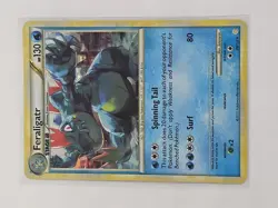 🟥🟨 Pokemon TCG Feraligatr HeartGold SoulSilver 20/123 Holo Promo Cracked Ice - Image 3