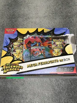Pokemon TCG - Mega Evolution Ascended Heroes Feraligatr Mega EX Box New & Sealed - Image 1
