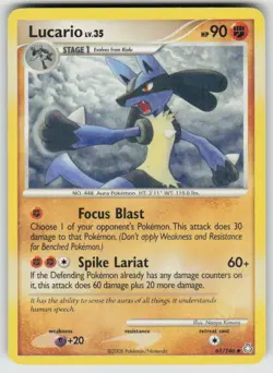 Lucario 61/146 Uncommon Legends Awakened Pokemon Moderately Played - Image 1