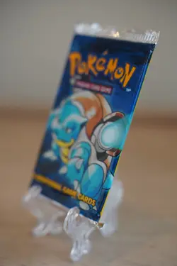 Pokemon Base Set Booster Pack Unlimited Blastoise Art WOTC TCG Vintage Sealed - Image 3