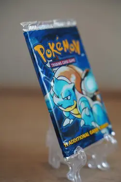 Pokemon Base Set Booster Pack Unlimited Blastoise Art WOTC TCG Vintage Sealed - Image 4