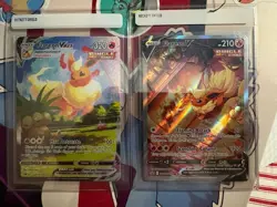 Pokemon TCG *BUNDLE* Flareon VMAX SWSH180 and Flareon V SWSH179 NM - Image 1