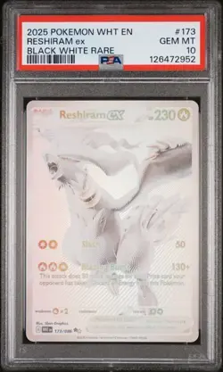 Pokemon Reshiram ex White Flare Black White Rare #173 PSA 10 Gem Mint - Image 1
