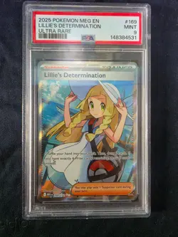 Lillie's Determination 2025 Pokemon Mega Evolution #169 Ultra Rare PSA 9 - Image 1