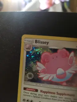 Blissey 153/214 - Pokemon TCG Lost Thunder - NM Cosmos Holo Promo Swirl!!! - Image 2