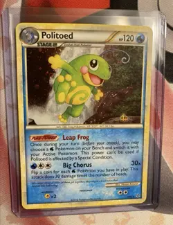 Politoed [Holo+Swirl] - (7/95) Rare - HGSS: Unleashed - Pokemon Card - Image 1
