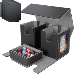 MTG Commander Card Storage Box - Fits 200 Double Sleeved Cards,3-in-1Card Dec... - Image 2