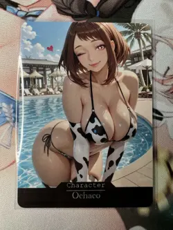 Ochaco My Hero Academia Goddess Story Waifu Anime Custom Card - Image 1