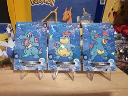 Pokemon Card Database 2 - Totodile Croconaw Feraligatr Evolution Set- 3 Card Lot - Image 1