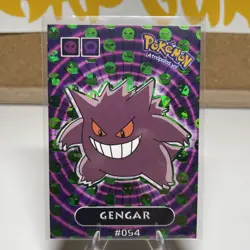 Gengar Flat green Holo Electric Card Pokemon non-tcg - Image 1