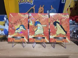 Pokemon Card Database 2 - Cyndaquil Quilava Typhlosion Evolution Set- 3 Card Lot - Image 1