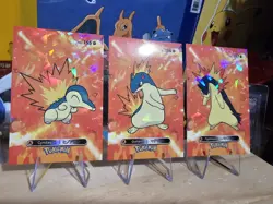 Pokemon Card Database 2 - Cyndaquil Quilava Typhlosion Evolution Set- 3 Card Lot - Image 2