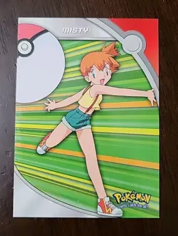 LP! Misty HV7 Topps Pokemon Series 2 Heroes & Villains Card Blue Logo - Image 1