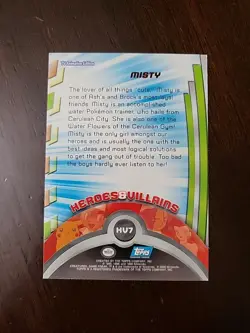 LP! Misty HV7 Topps Pokemon Series 2 Heroes & Villains Card Blue Logo - Image 2