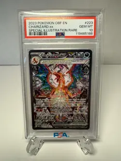Pokemon Charizard EX Holo Card 223/197 Sv03: Obsidian Flames PSA 10 Graded - Image 1