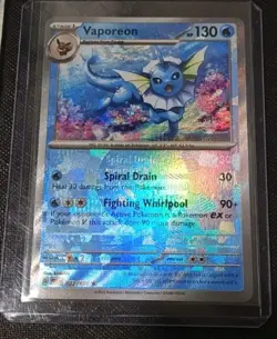 Vaporeon 22/131 Holo Pokeball Texture Shift ERROR Card - Image 1