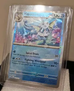 Vaporeon 22/131 Holo Pokeball Texture Shift ERROR Card - Image 5