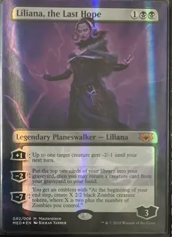MTG Liliana Last Hope MED Masterpiece Foil Trading Card - Image 1