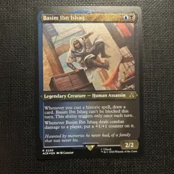 MTG Basim Ibn Ishaq FOIL ETCHED 0230 ACR Assassin's Creed - Image 1