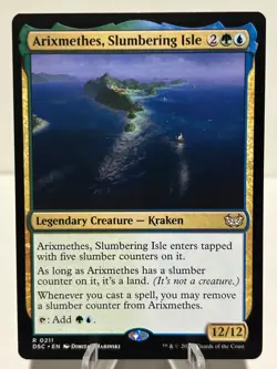 Arixmethes, Slumbering Isle 211 R Commander: Duskmourn: House of Horror NM MTG - Image 1