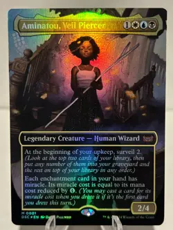 Aminatou, Veil Piercer (Borderless) 1 M Commander: Duskmourn FOIL NM MTG - Image 1