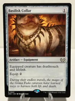 Basilisk Collar 241 R Commander: Duskmourn: House of Horror NM MTG - Image 1