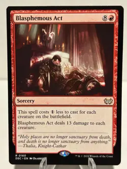 Blasphemous Act 160 R Commander: Duskmourn: House of Horror NM MTG - Image 1
