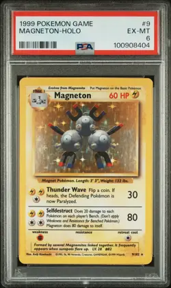 1999 Pokemon Game #9 Magneton-Holo PSA 6 - Image 1